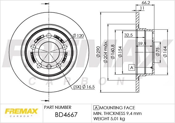 Disque de frein FREMAX BD-4667