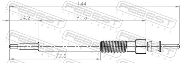 Bougie de préchauffage FEBEST 24642-004