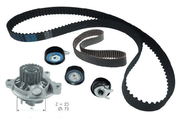 Pompe à eau + kit de courroie crantée TECDRIVE TKPE0061