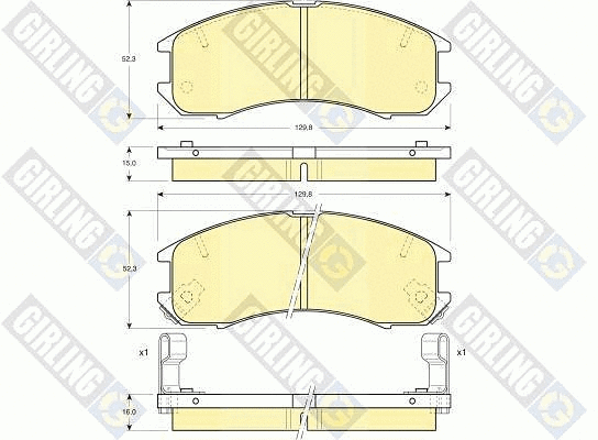 Kit de plaquettes de frein, frein à disque GIRLING 6109819