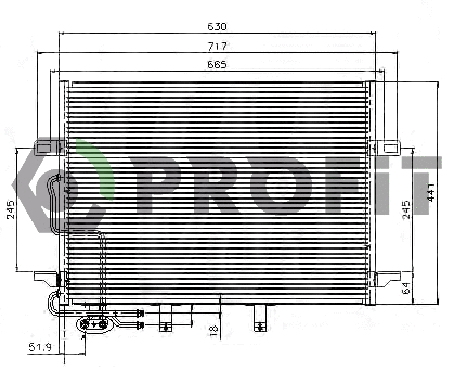 Condenseur, climatisation PROFIT PR 3510C3