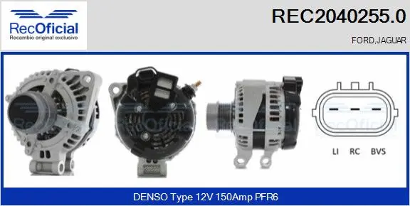 Alternateur RECOFICIAL REC2040255.0
