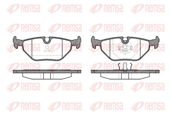 Kit de plaquettes de frein, frein à disque REMSA 0265.00
