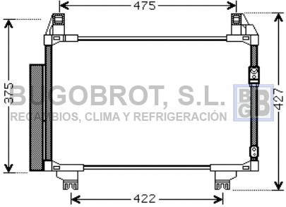 Condenseur, climatisation BUGOBROT 62-TO5497