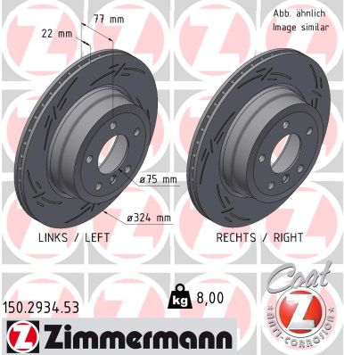 Disque de frein ZIMMERMANN 150.2934.53