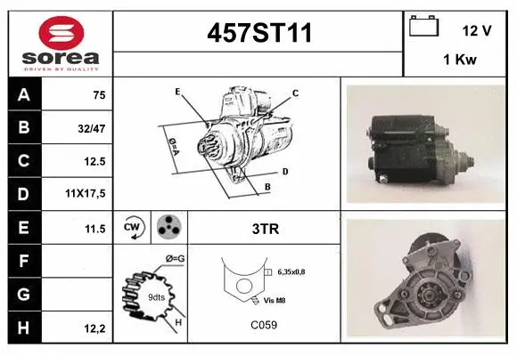 Démarreur STARTCAR 457ST11