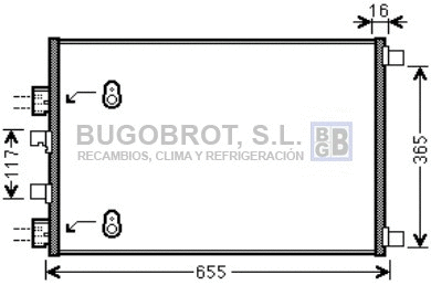 Condenseur, climatisation BUGOBROT 62-RT5422