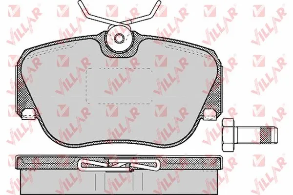Kit de plaquettes de frein, frein à disque VILLAR 626.0302