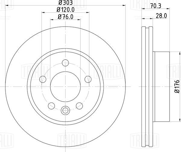 Disque de frein TRIALLI DF 084416