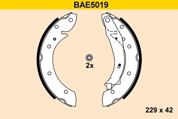 Jeu de mâchoires de frein BARUM BAE5019