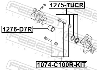 Piston, étrier de frein FEBEST 1276-D7R