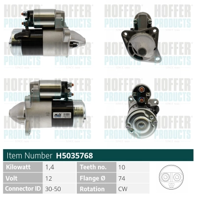 Démarreur HOFFER H5035768