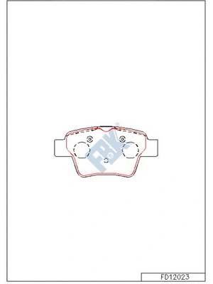 Kit de plaquettes de frein, frein à disque FBK FD12023
