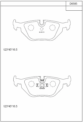 Kit de plaquettes de frein, frein à disque ASIMCO KD6585