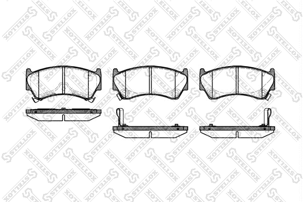 Kit de plaquettes de frein, frein à disque STELLOX 603 012B-SX