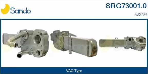 Radiateur, réaspiration des gaz d'échappement SANDO SRG73001.0