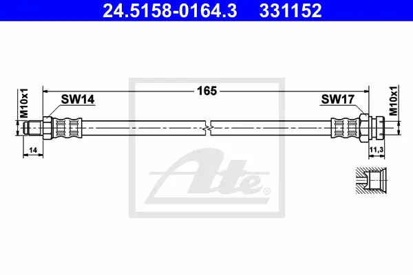 Flexible de frein ATE-APAC 24.5158-0164.3