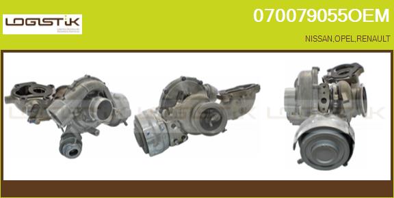 Turbocompresseur, suralimentation LGK 070079055OEM