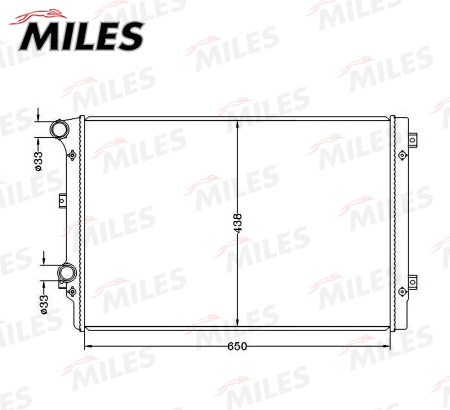 Radiateur, refroidissement du moteur MILES ACRB338