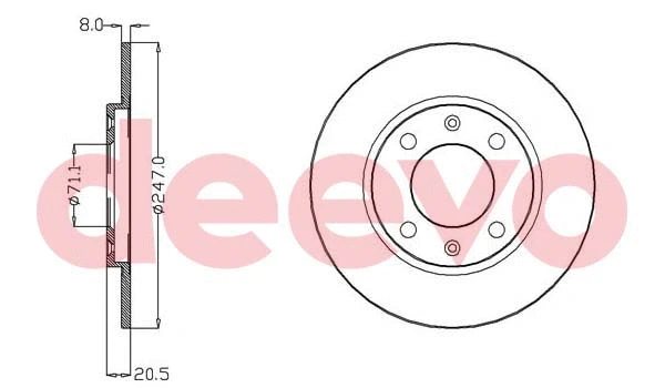 Disque de frein DEEVO BD25540