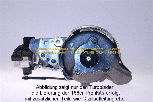 Turbocompresseur, suralimentation SCHLÜTTER TURBOLADER 166-02630