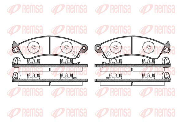 Kit de plaquettes de frein, frein à disque REMSA 0334.02