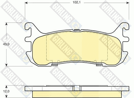 Kit de plaquettes de frein, frein à disque GIRLING 6133199