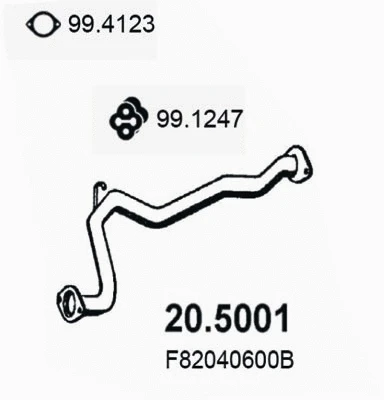 Tuyau d'échappement ASSO 20.5001