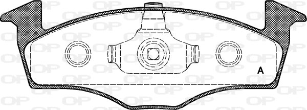 Kit de plaquettes de frein, frein à disque OPEN PARTS BPA0609.10