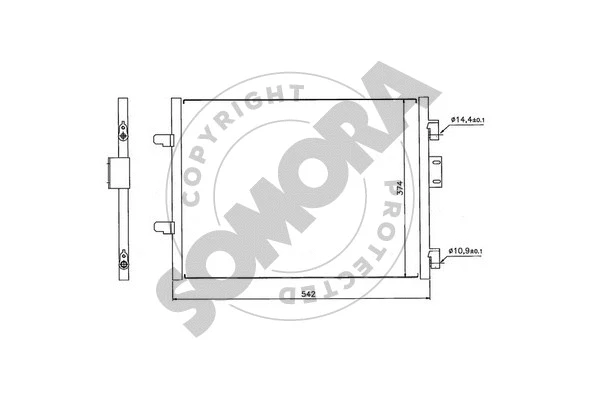 Condenseur, climatisation SOMORA 240960B