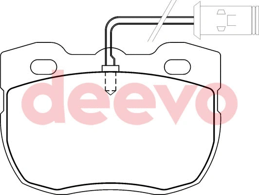 Kit de plaquettes de frein, frein à disque DEEVO BP62120