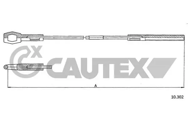 Tirette à câble, commande d'embrayage CAUTEX 762911