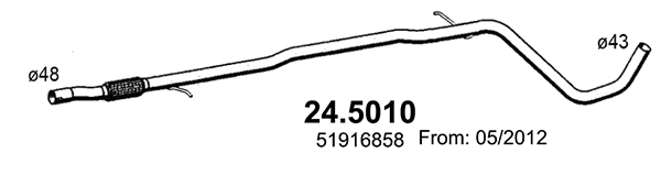 Tuyau d'échappement ASSO 24.5010