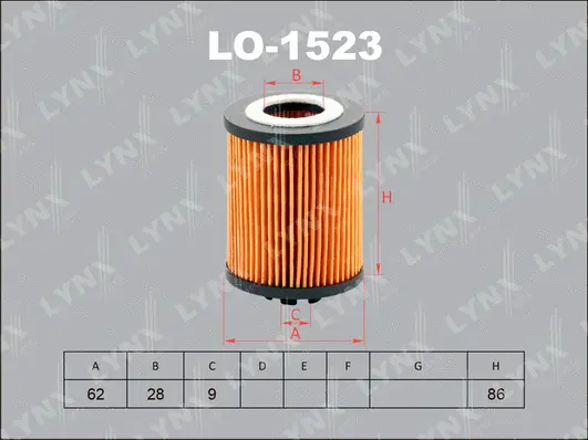 Filtre à huile LYNXAUTO LO-1523