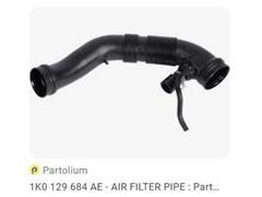 Tuyau d'aspiration, alimentation d'air ZPY 1K0 129 684 AE