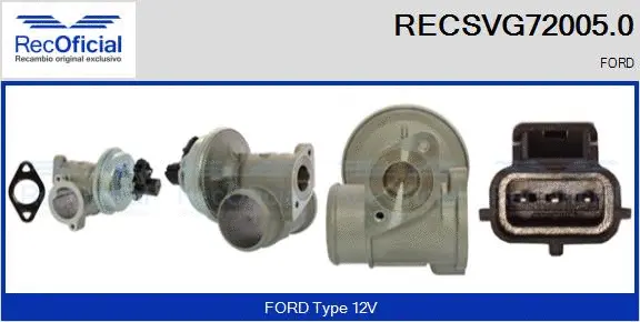 Vanne EGR RECOFICIAL RECSVG72005.0
