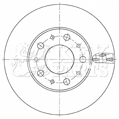 Disque de frein KEY PARTS KBD6154S