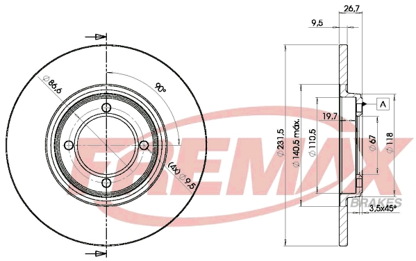 Disque de frein FREMAX BD-0976