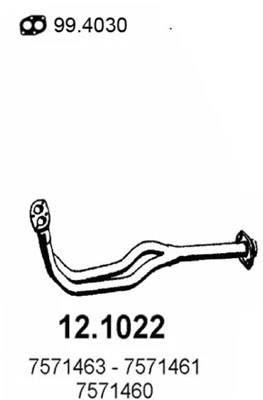 Tuyau d'échappement ASSO 12.1022
