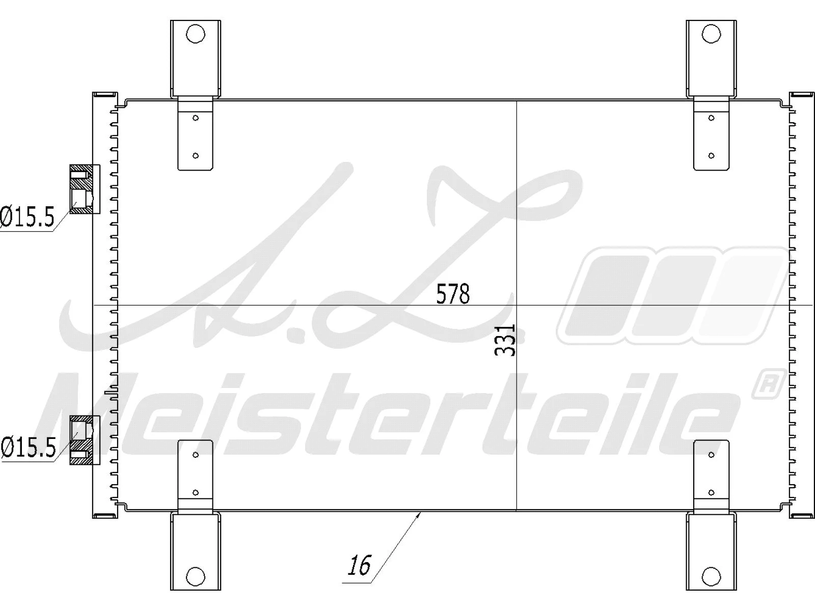 Condenseur, climatisation A.Z. Meisterteile AZMT-45-030-1331