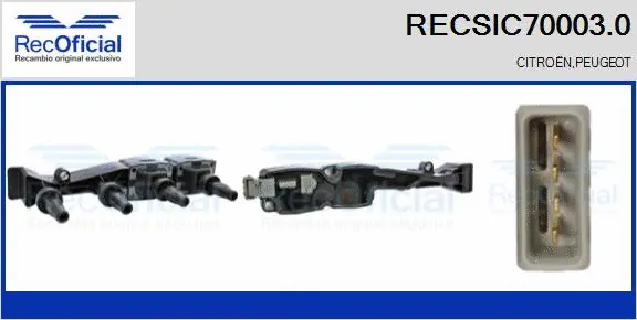 Bobine d'allumage RECOFICIAL RECSIC70003.0