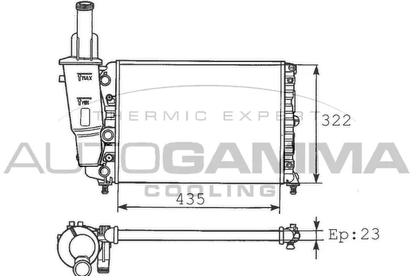 Radiateur, refroidissement du moteur AUTOGAMMA 100291