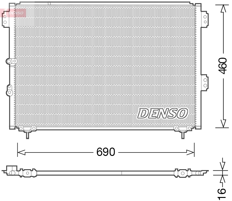 Condenseur, climatisation DENSO DCN50033