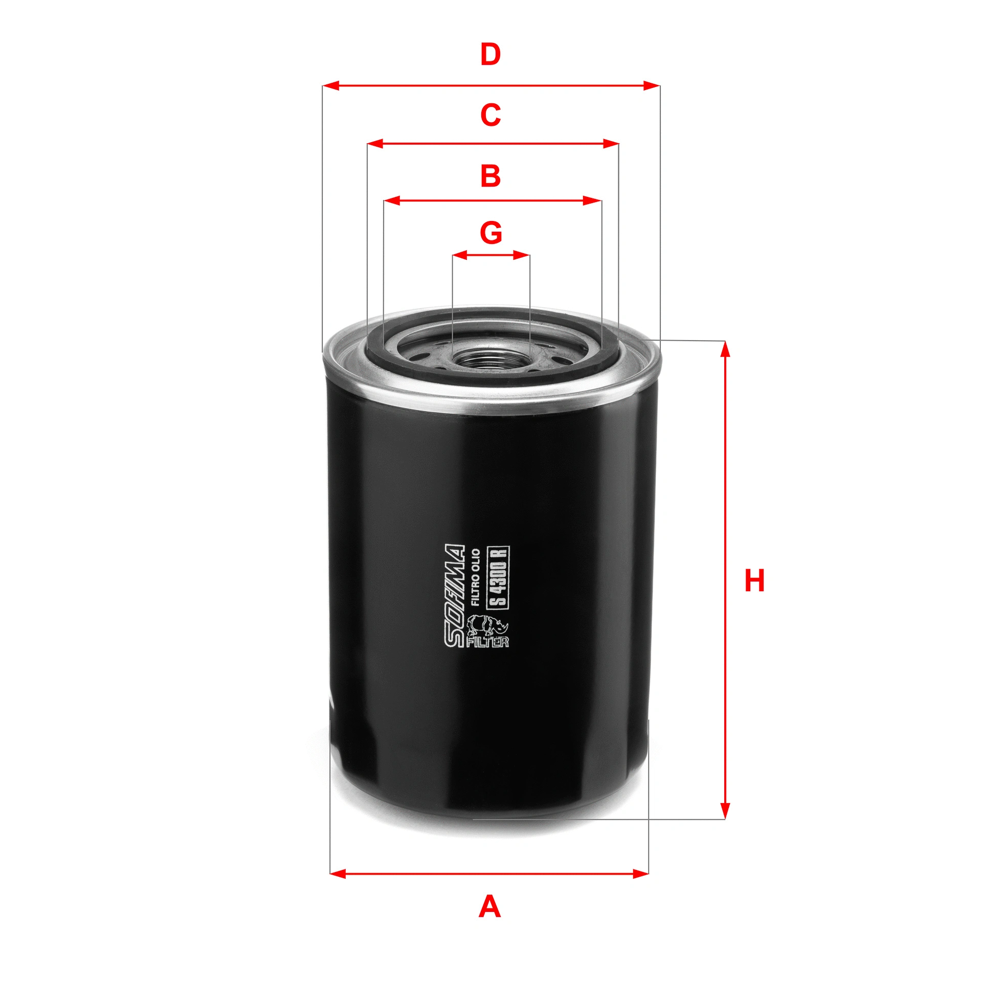 Filtre à huile SOFIMA S 4300 R