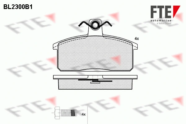 Kit de plaquettes de frein, frein à disque FTE 9010700