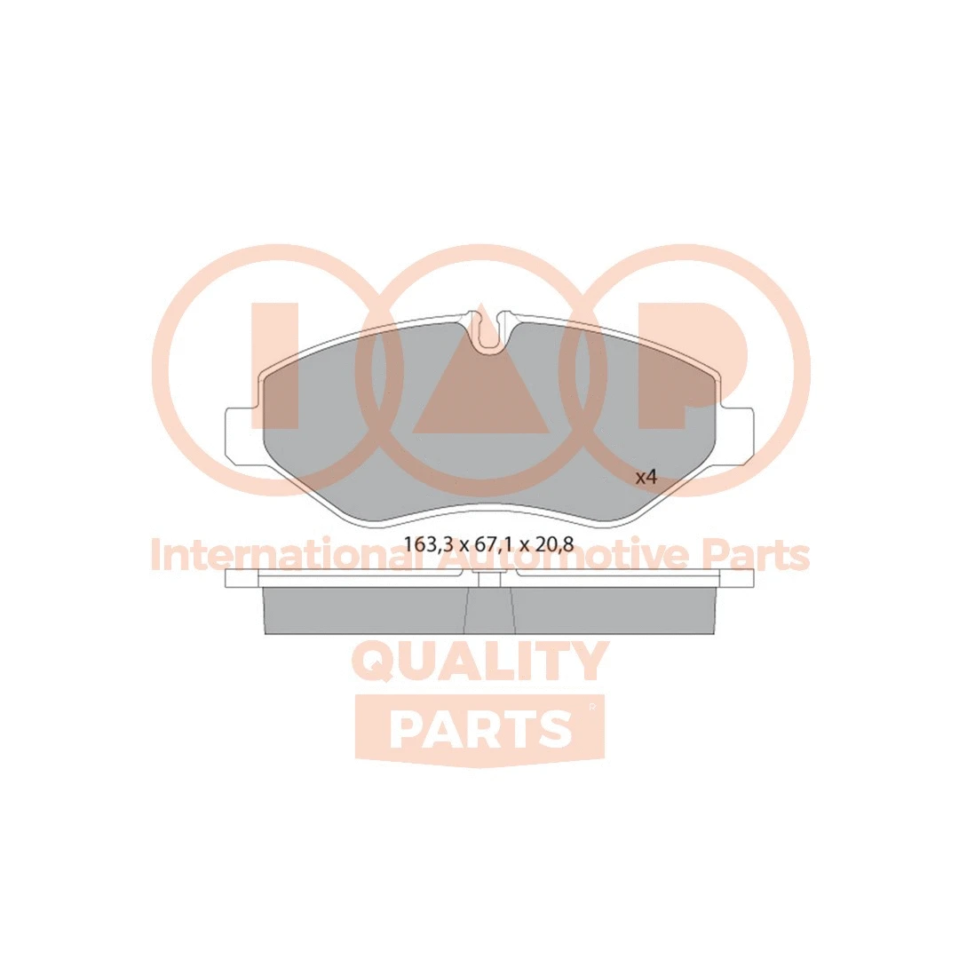 Kit de plaquettes de frein, frein à disque IAP QUALITY PARTS 704-57010