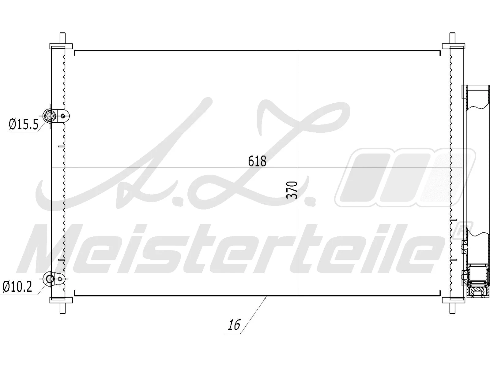 Condenseur, climatisation A.Z. Meisterteile AZMT-45-030-1101