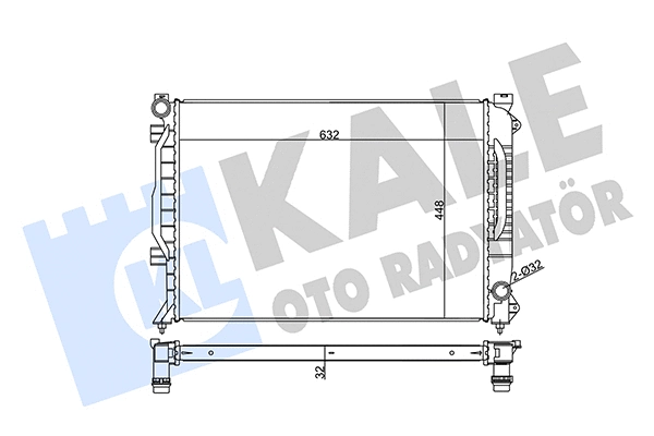 Radiateur, refroidissement du moteur KALE OTO RADYATÖR 355530