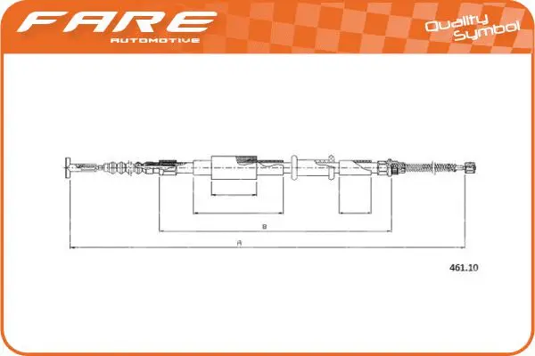 Tirette à câble, frein de stationnement FARE-RCH 18060