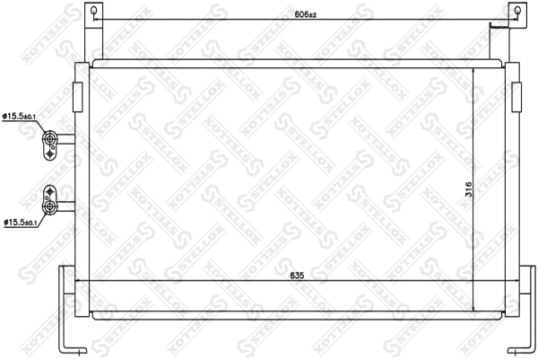 Condenseur, climatisation STELLOX 10-45080-SX